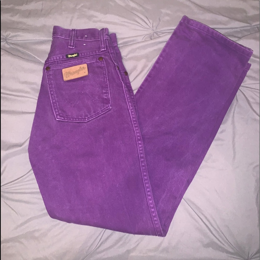 Purple high waisted Wrangler Jeans